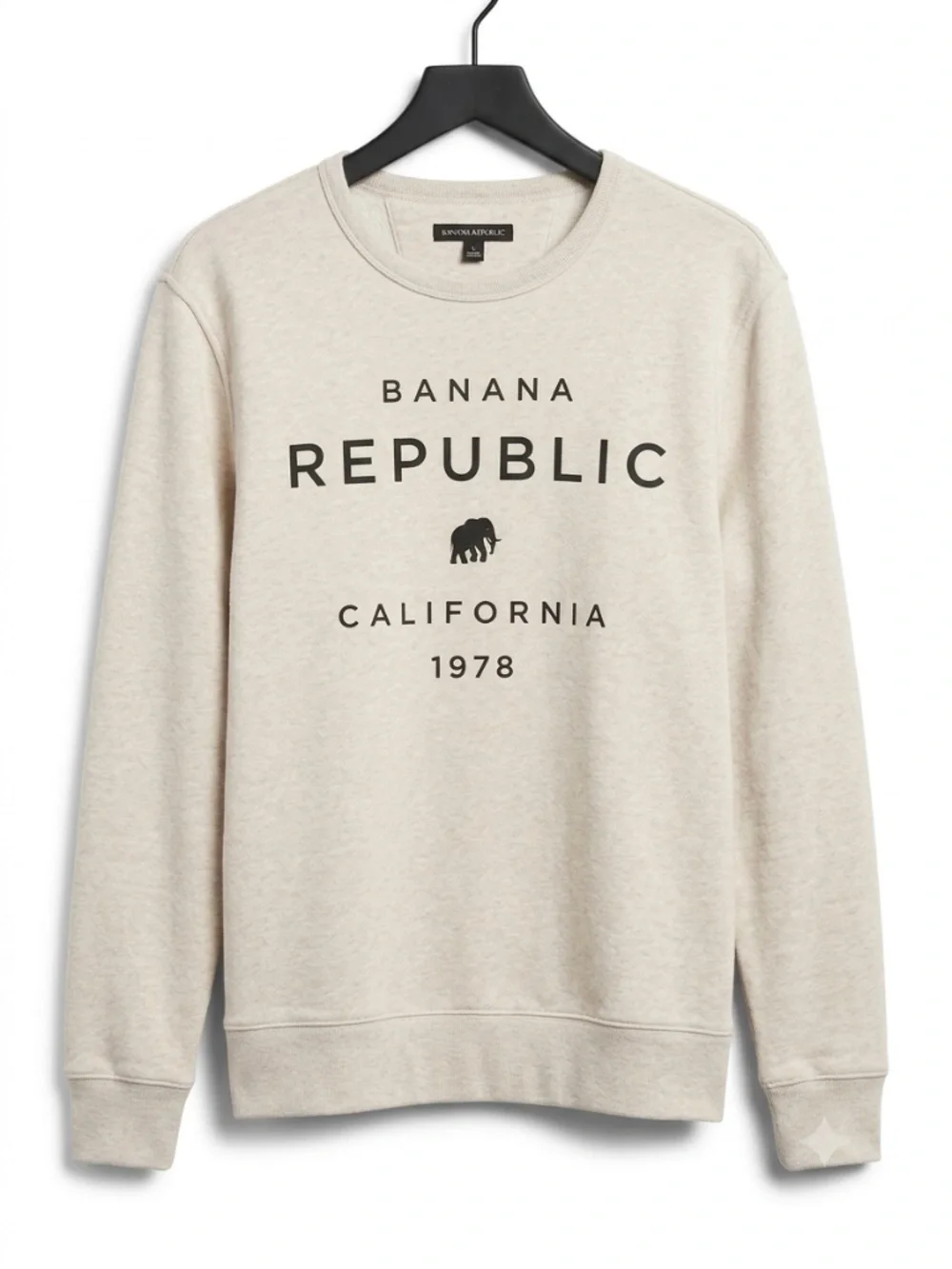 Banana Republic California 1978 Graphic Crewneck Sweatshirt | Light Heather Gray